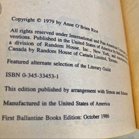 Two 1st Edit. Anne Rice Paperbacks The Feast of All Saints, Servant of The Bones - Picture 2 of 6